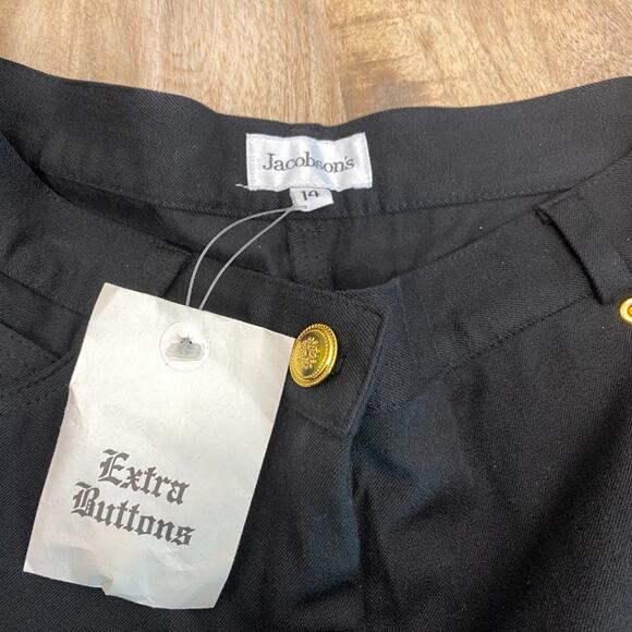 Jacobson's Black 5 Pocket Stretch Jean Pants 14 #102 Zipper Fly NWT - Picture 5 of 11